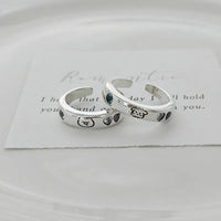 Playful Cartoon Doodle Couple Rings (Set of 2)