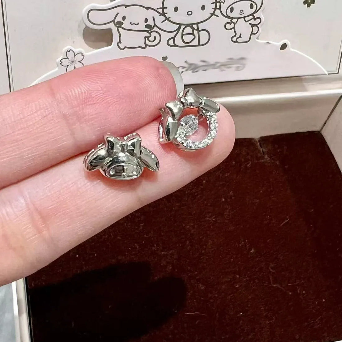 Sanrio My Melody Ribbon Bow Stud Earrings