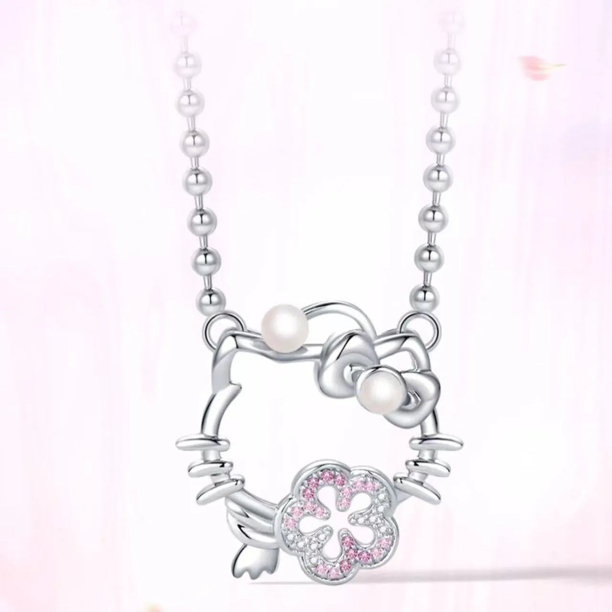Sanrio Hello Kitty Sakura Blossom Pearl Necklace