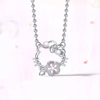 Sanrio Hello Kitty Sakura Blossom Pearl Necklace
