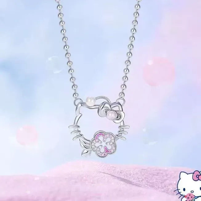 Sanrio Hello Kitty Sakura Blossom Pearl Necklace
