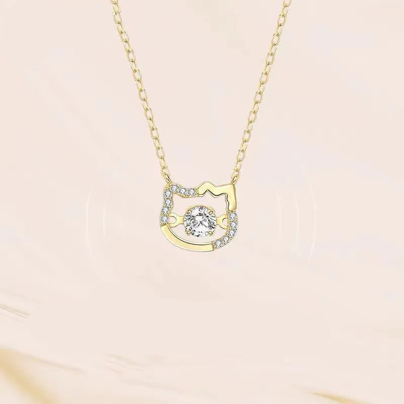 Sanrio Hello Kitty Dancing Heartbeat Crystal Silhouette Necklace