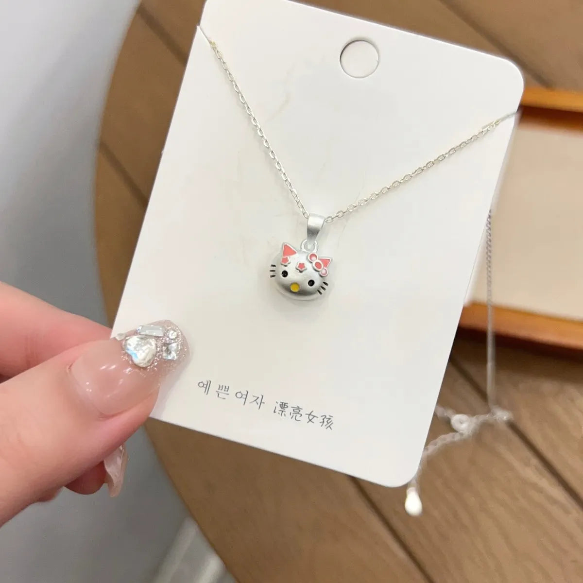 Sanrio Hello Kitty Frosted 3D Pendant Necklace