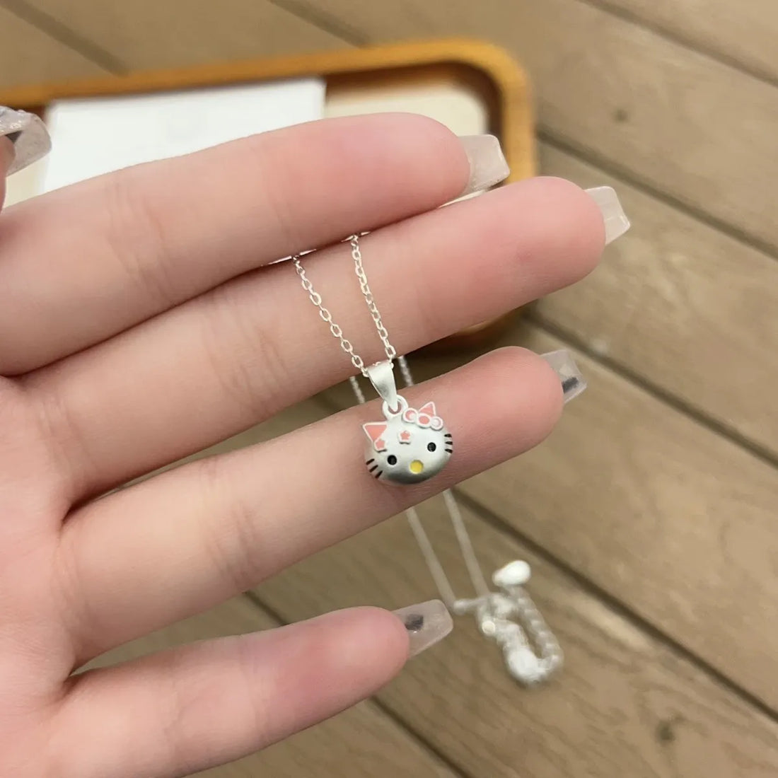 Sanrio Hello Kitty Frosted 3D Pendant Necklace