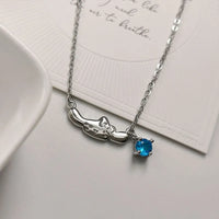 Sanrio Cinnamoroll Floating Blue Crystal Pendant Necklace