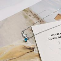 Sanrio Cinnamoroll Floating Blue Crystal Pendant Necklace