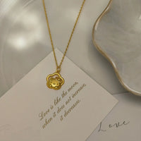 Sanrio Hello Kitty Matte Gold Peeking Cloud Pendant Necklace