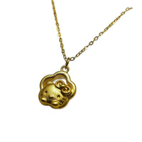 Sanrio Hello Kitty Matte Gold Peeking Cloud Pendant Necklace