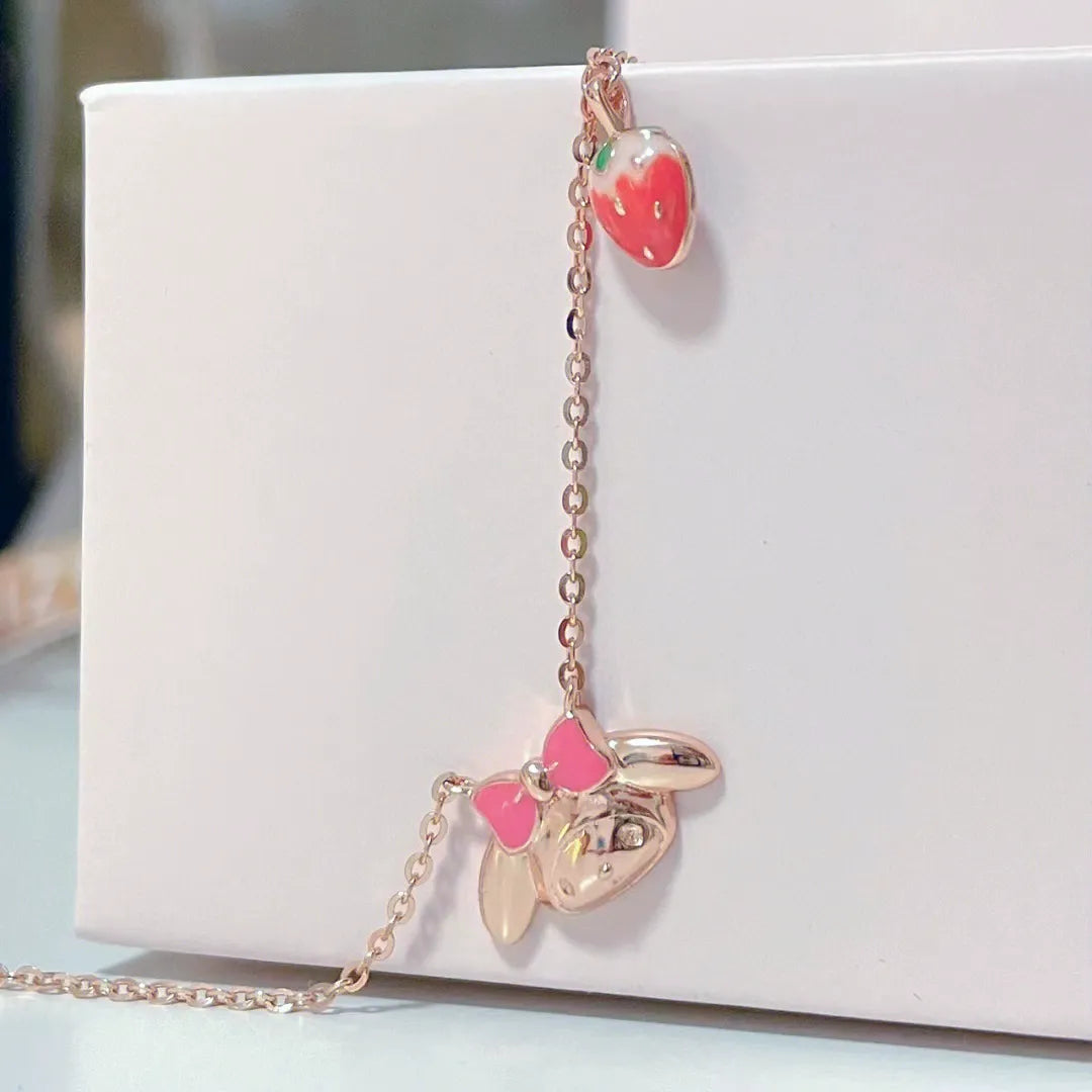 Sanrio My Melody Strawberry Charm Pendant Necklace