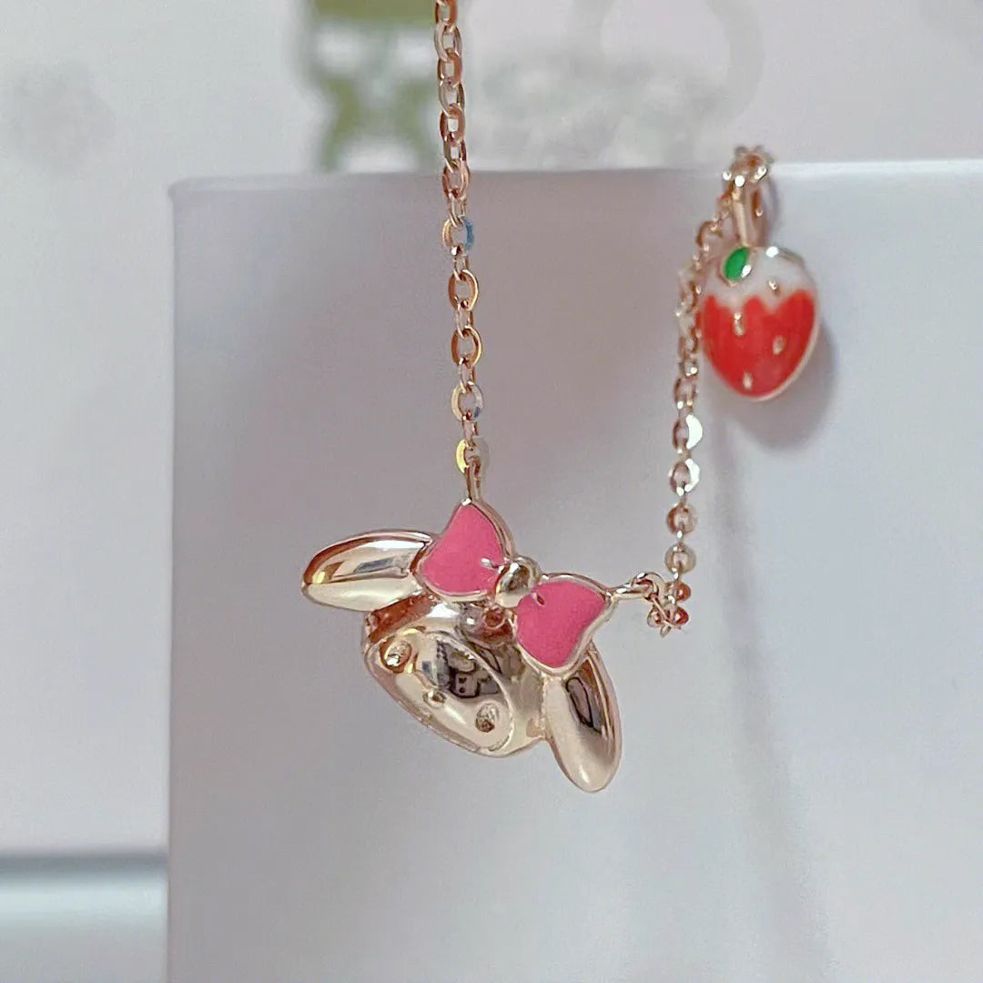 Sanrio My Melody Strawberry Charm Pendant Necklace