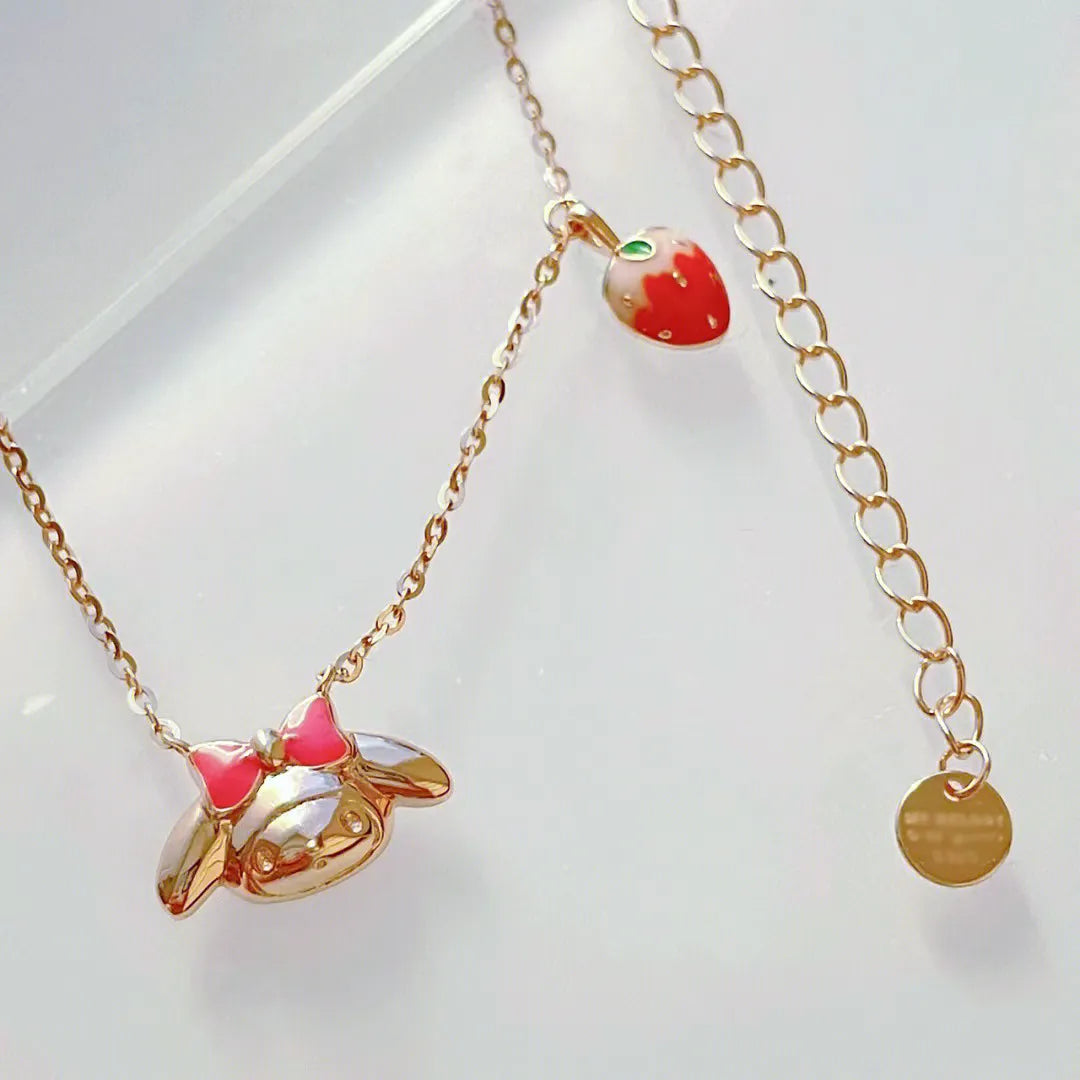 Sanrio My Melody Strawberry Charm Pendant Necklace