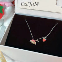 Sanrio My Melody Strawberry Charm Pendant Necklace