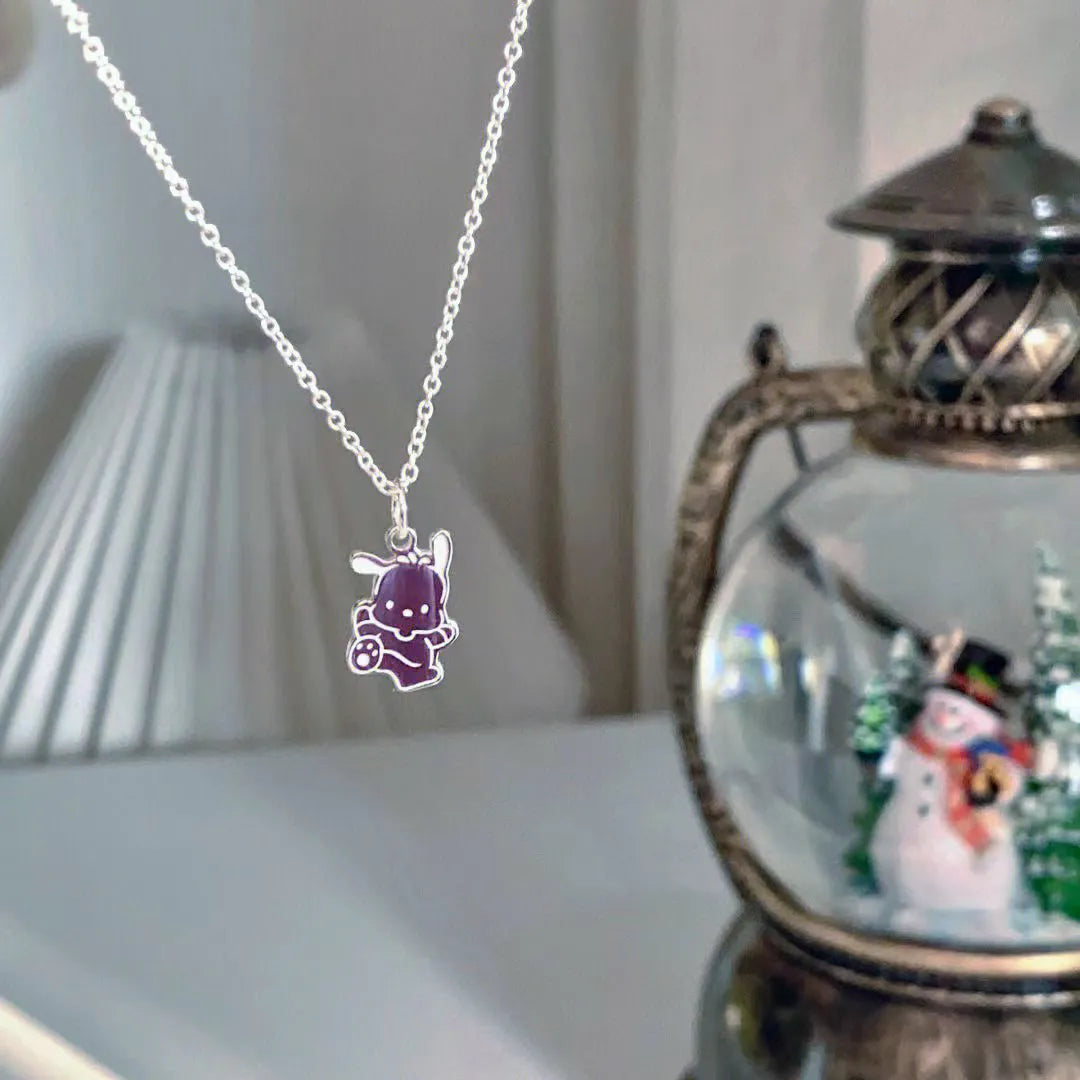 Pochacco Playful Paw Silver Pendant Necklace