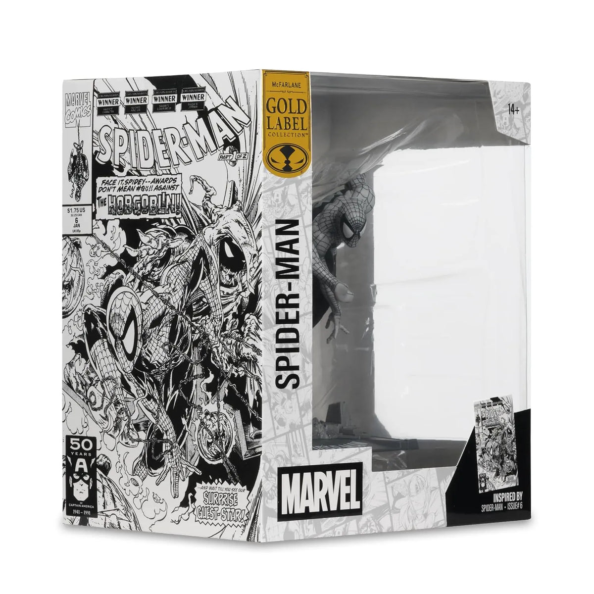 Marvel Spiderman B&W Comic Sketch Edition Figure (18 cm)