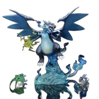 Pokemon Mega Charizard X Blue Flame Diorama Statue