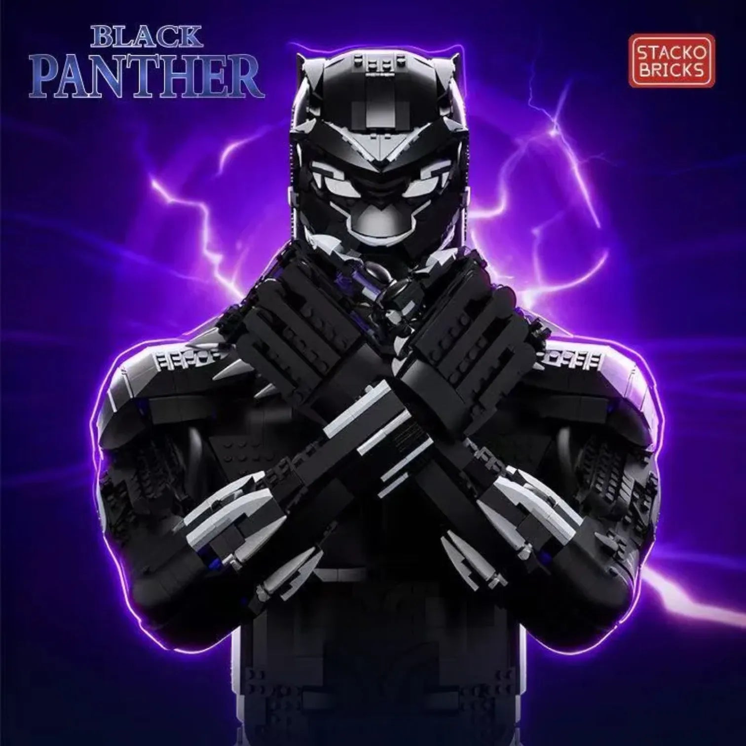 STACKO BRICKS 16002 Black Panther Building Set (3060 Pcs)