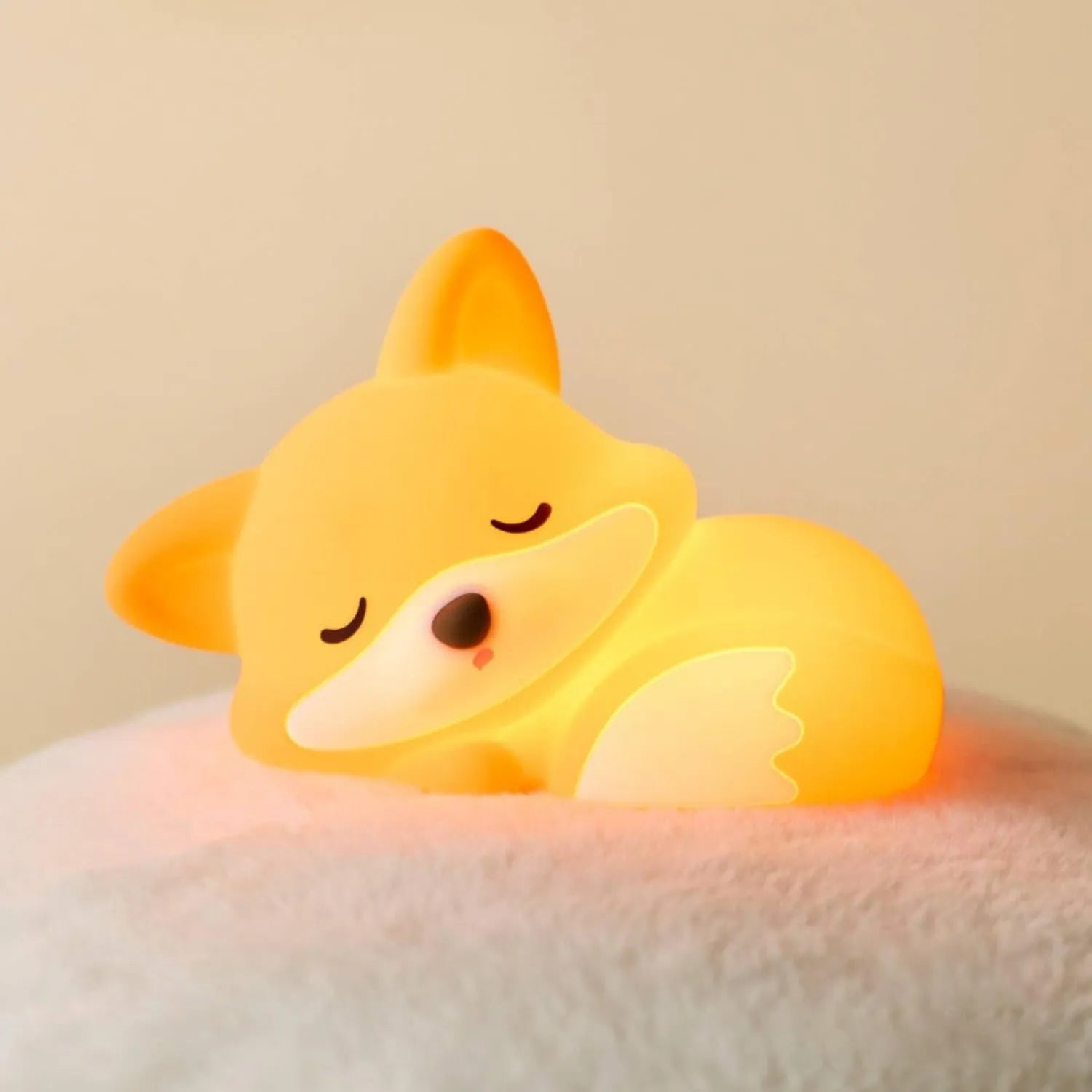 Sleeping Fox Soft Touch Dimmable Night Light