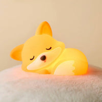 Sleeping Fox Soft Touch Dimmable Night Light