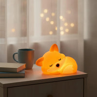 Sleeping Fox Soft Touch Dimmable Night Light