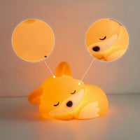 Sleeping Fox Soft Touch Dimmable Night Light