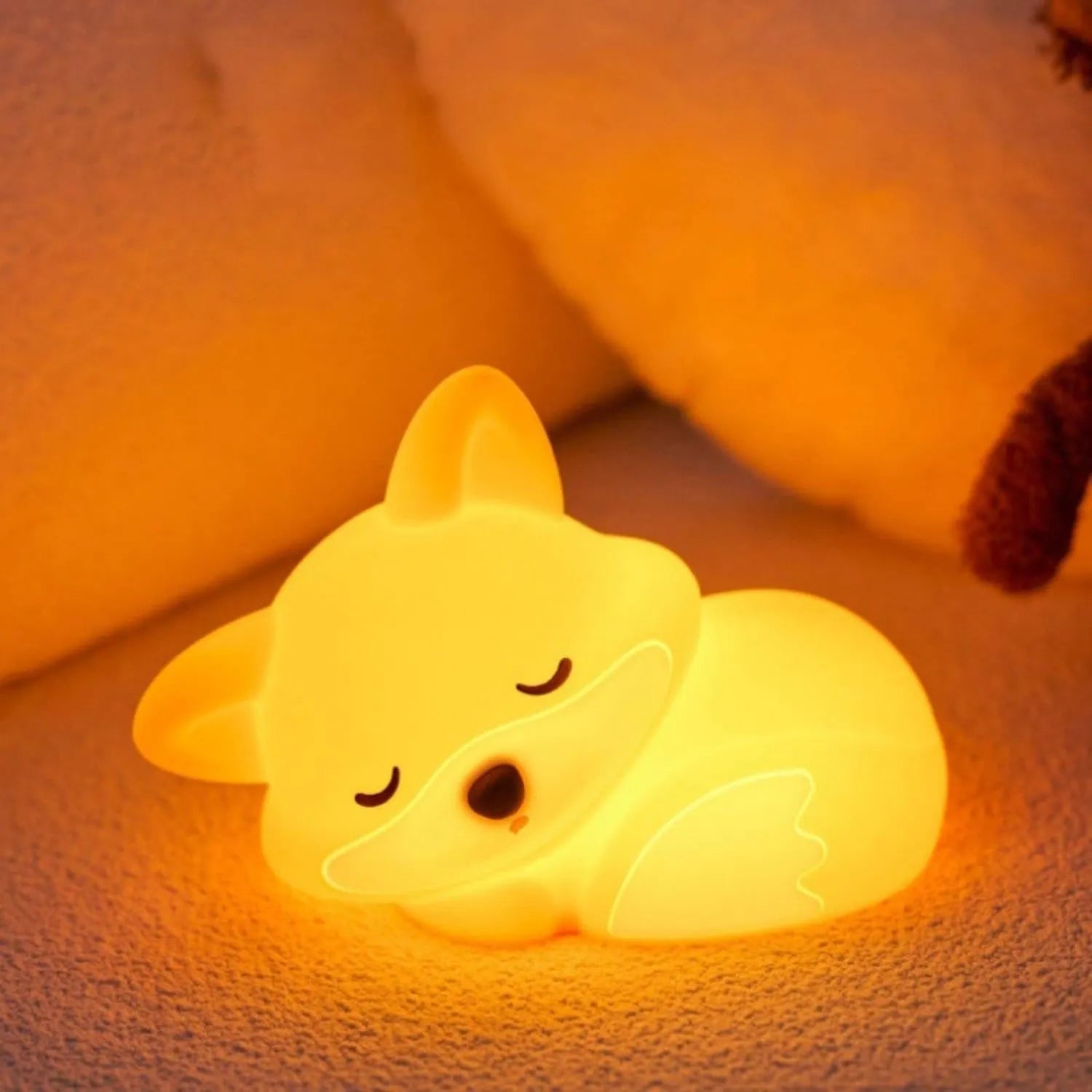 Sleeping Fox Soft Touch Dimmable Night Light