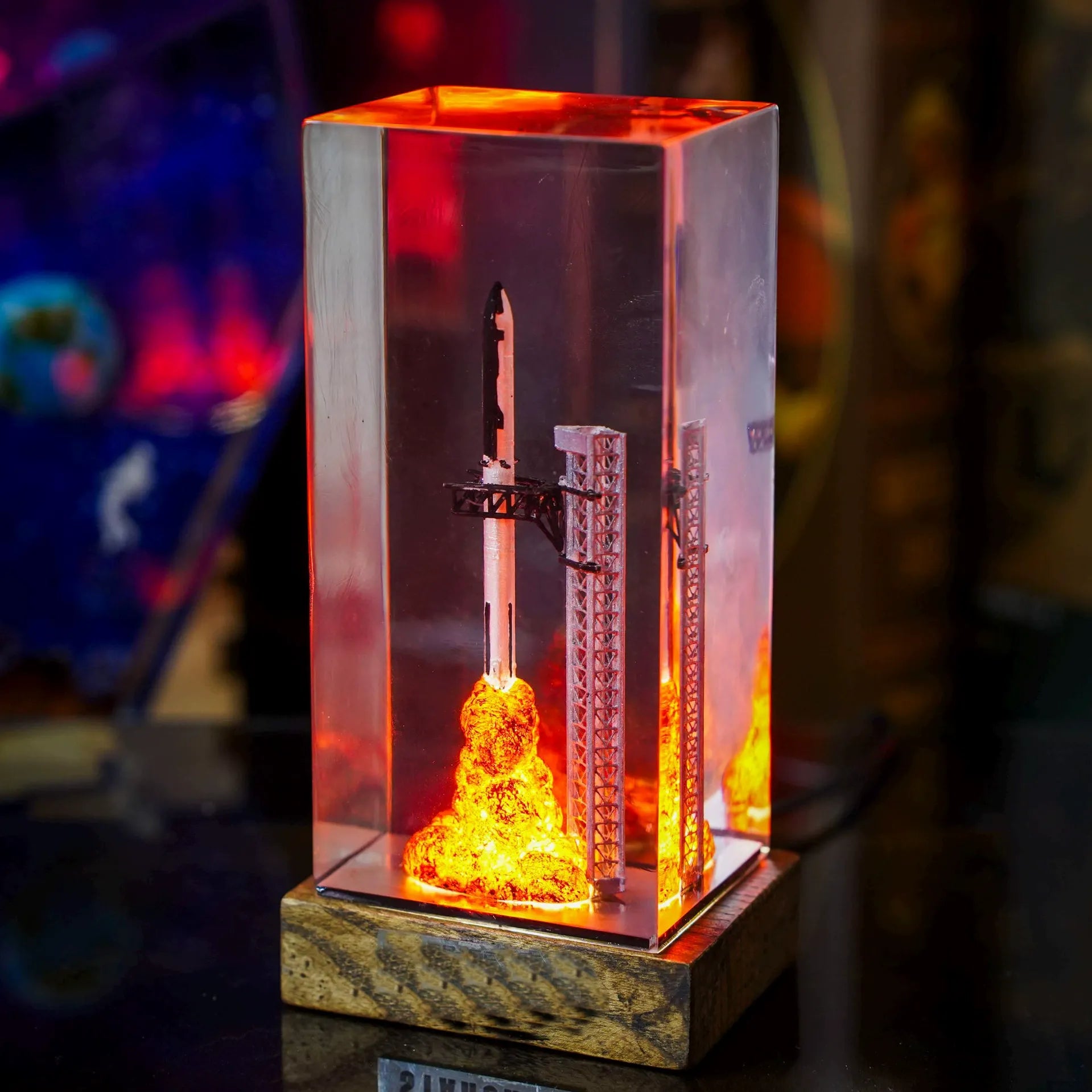 SpaceX Starship Rocket Resin Lamp