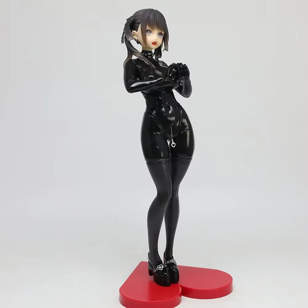 Gothic Cyber Latex Heart Pose Maiden Statue (26 cm)