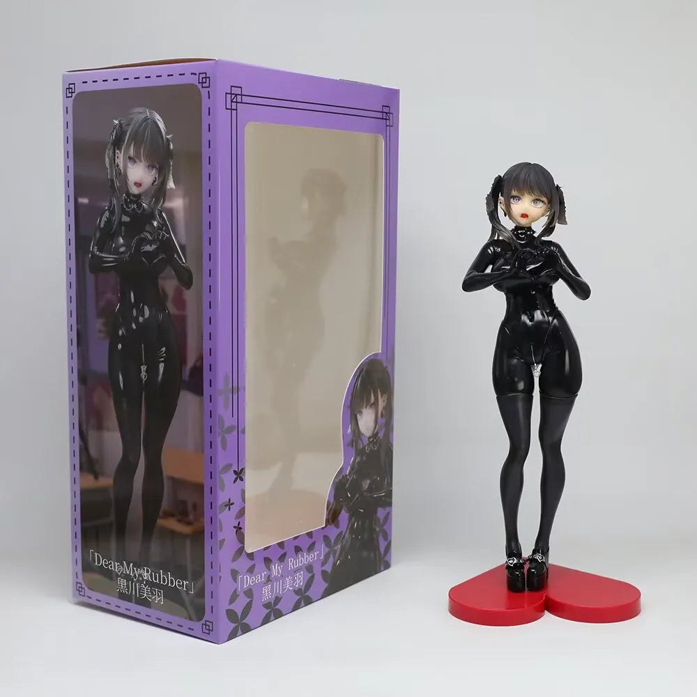Gothic Cyber Latex Heart Pose Maiden Statue (26 cm)