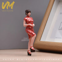VM 1/18 Oriental Beauty in Red Cheongsam Figure