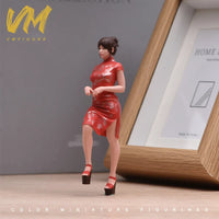 VM 1/18 Oriental Beauty in Red Cheongsam Figure