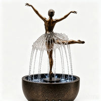 Enchanted Ballerina Flowing Water Fountain Statue (28 cm)