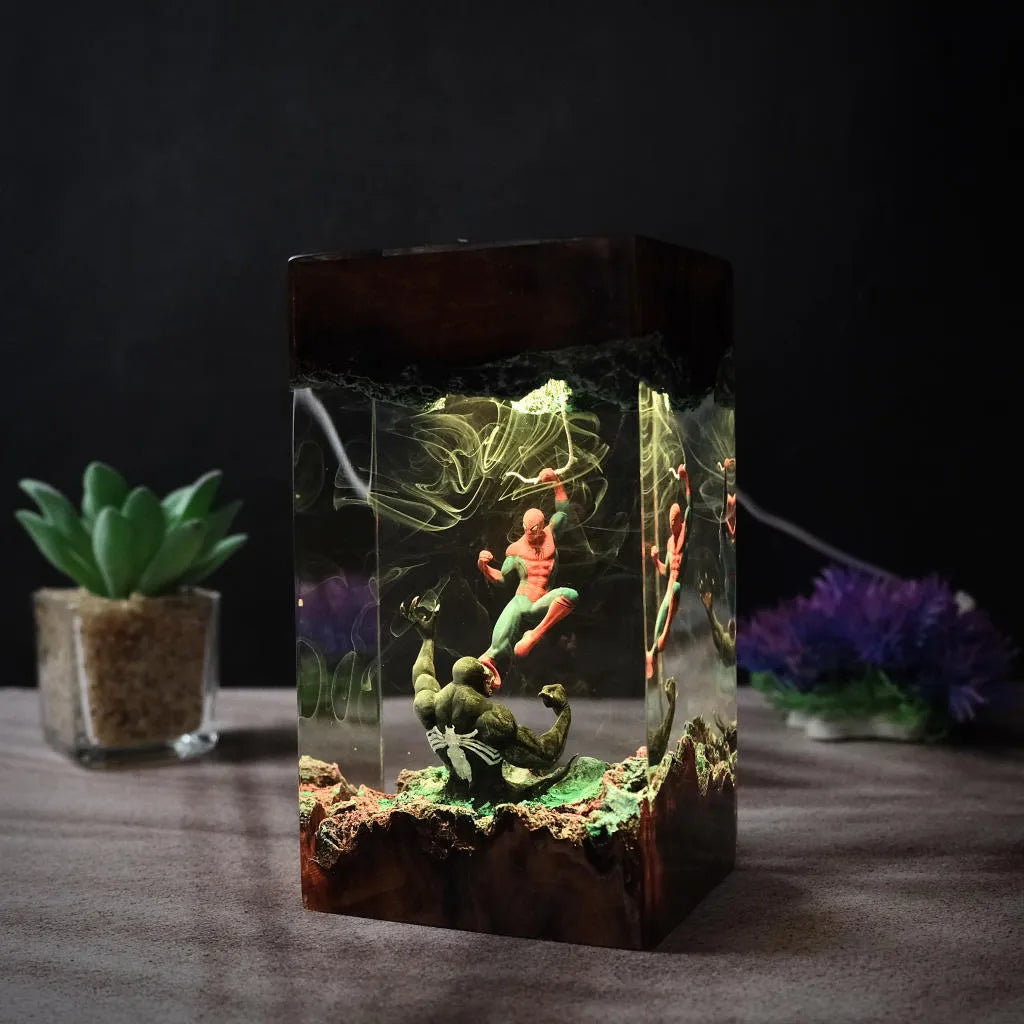 Spiderman vs Venom Epic Battle Resin Night Light