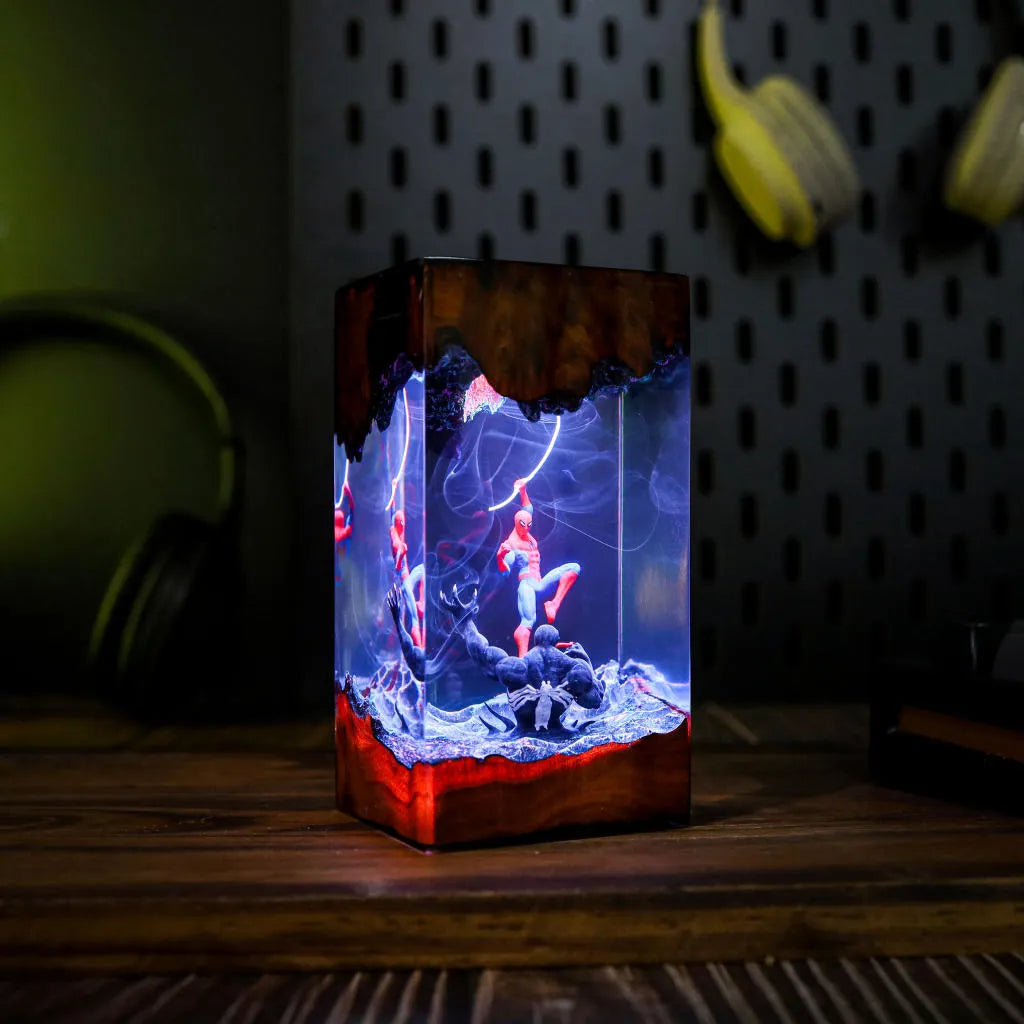 Spiderman vs Venom Epic Battle Resin Night Light