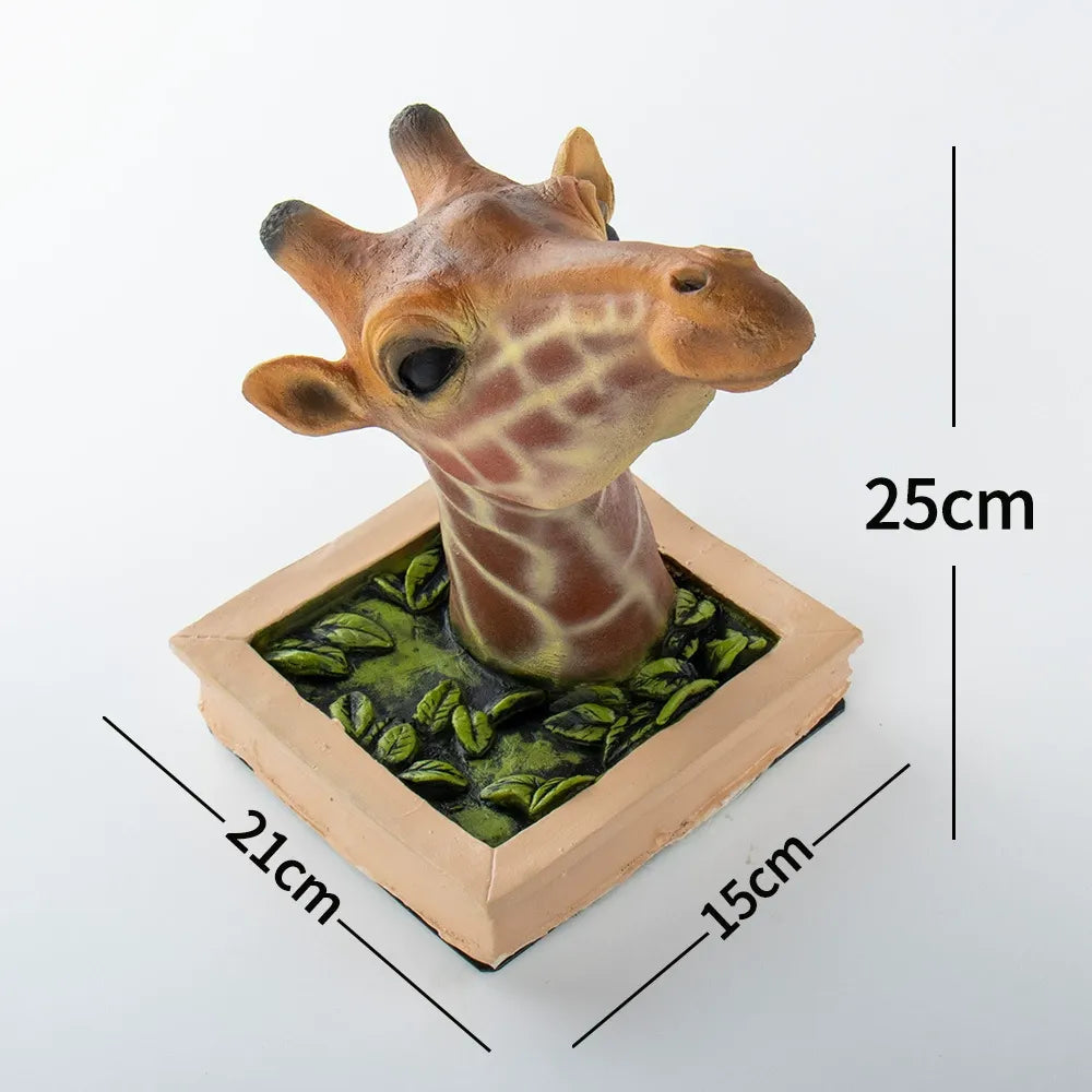 Optical Illusion 3D Giraffe Bursting Wall Art Sculpture