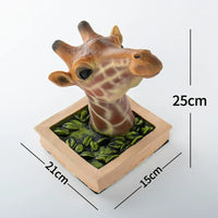 Optical Illusion 3D Giraffe Bursting Wall Art Sculpture