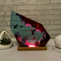 Dragon Castle Fantasy Crystal Epoxy Resin Night Light