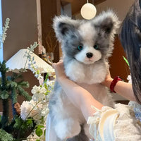 Realistic Border Collie Wearable Plush Backpack