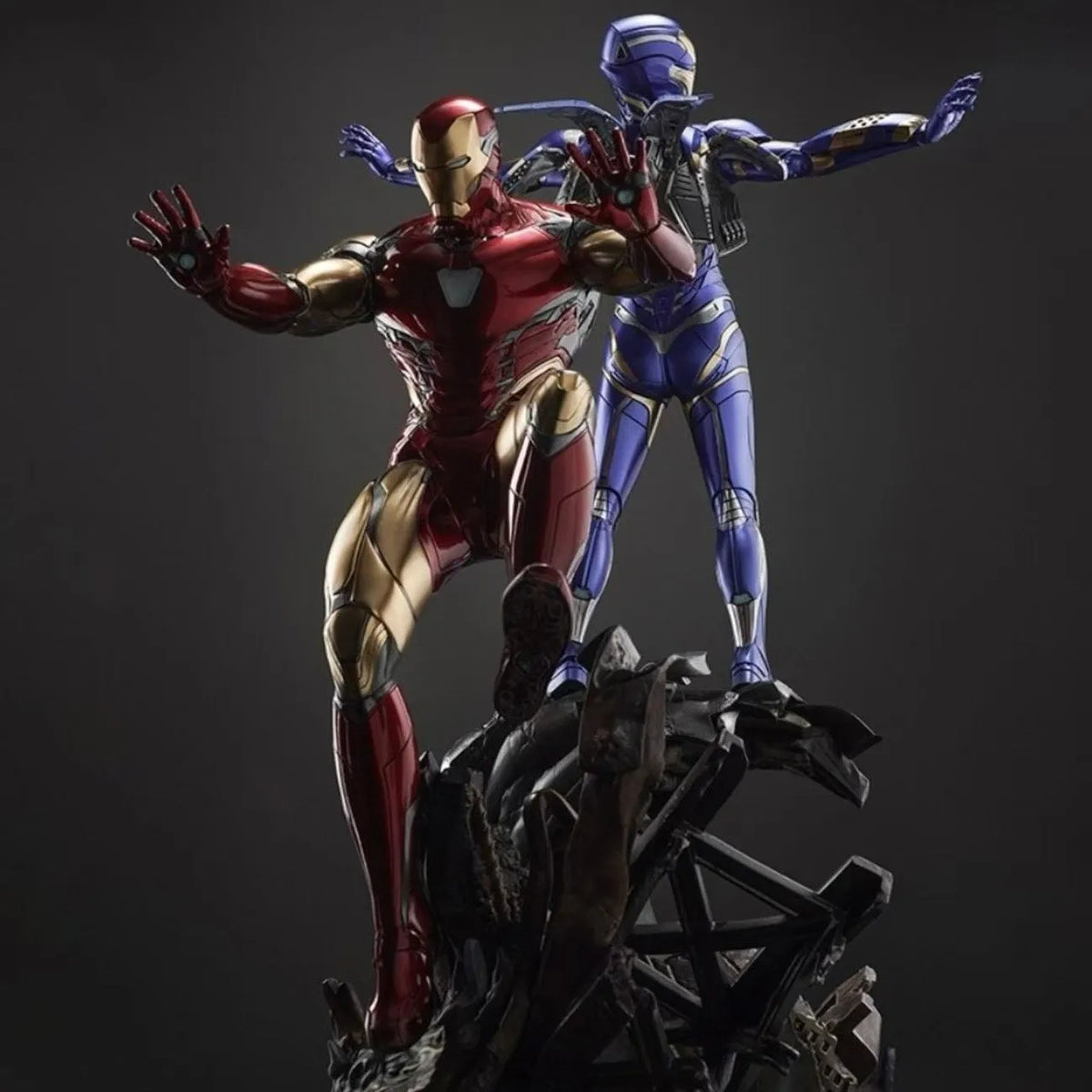 Marvel Iron Man MK85 and Rescue MK49 Resin Statue (75 cm)