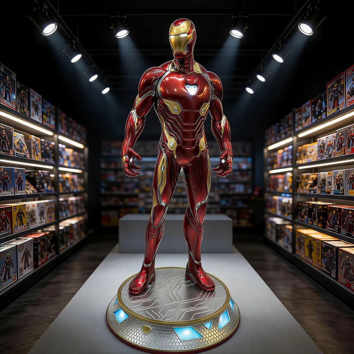 Marvel Avengers Iron Man Mark 50 LED Resin Statue (110 cm)