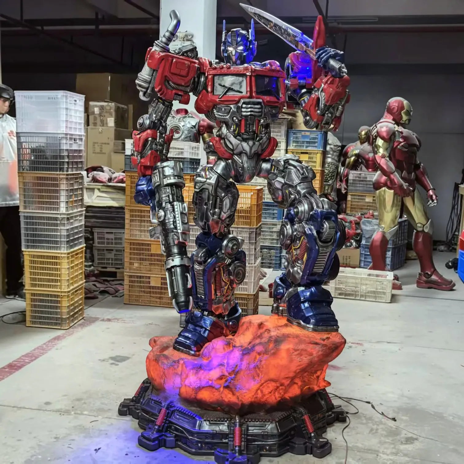 Transformers Optimus Prime Knight Edition HD Life Size Statue (230 cm)