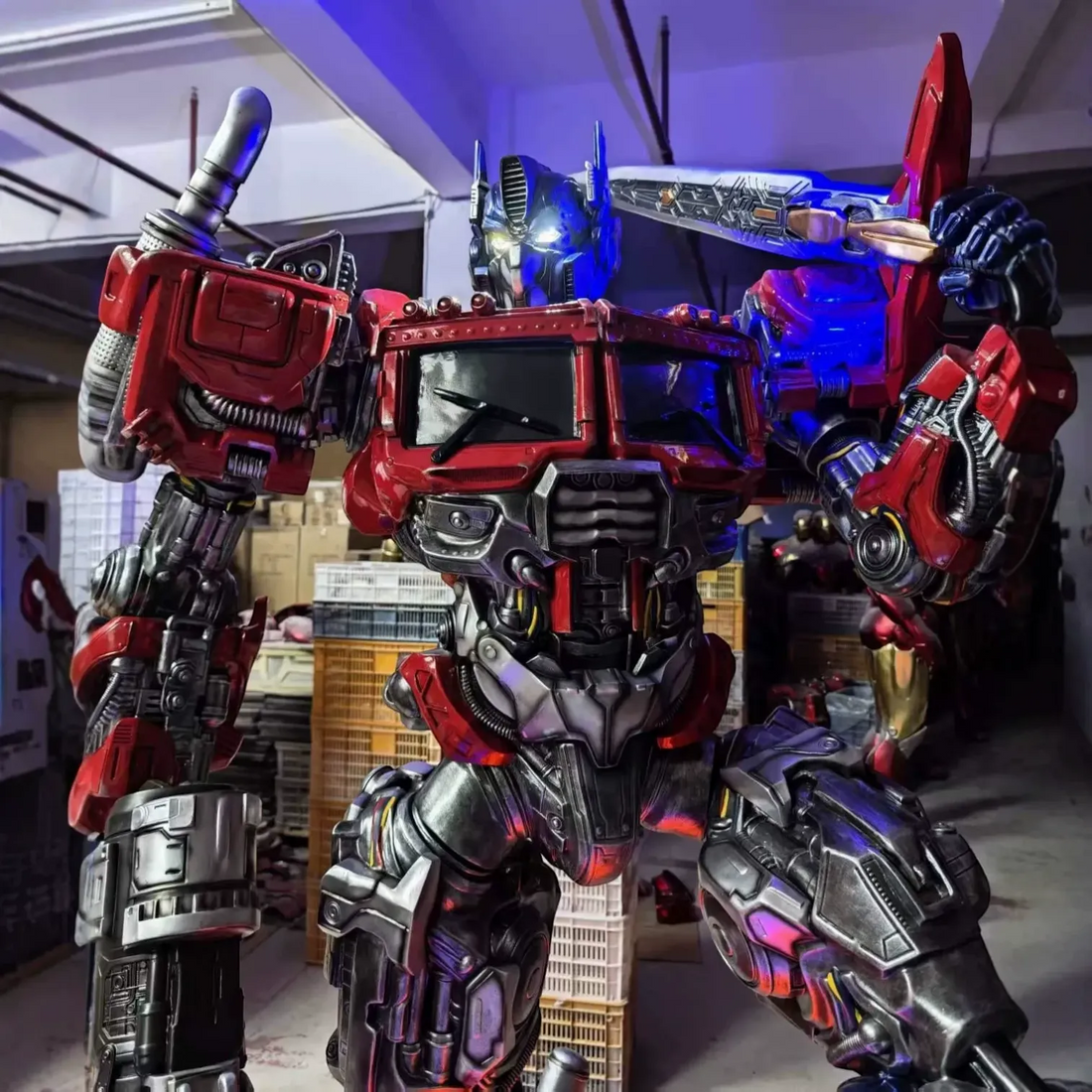 Transformers Optimus Prime Knight Edition HD Life Size Statue (230 cm)