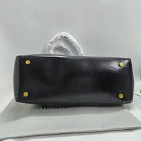 VW Molded Orb Leather Shopper Tote Bag