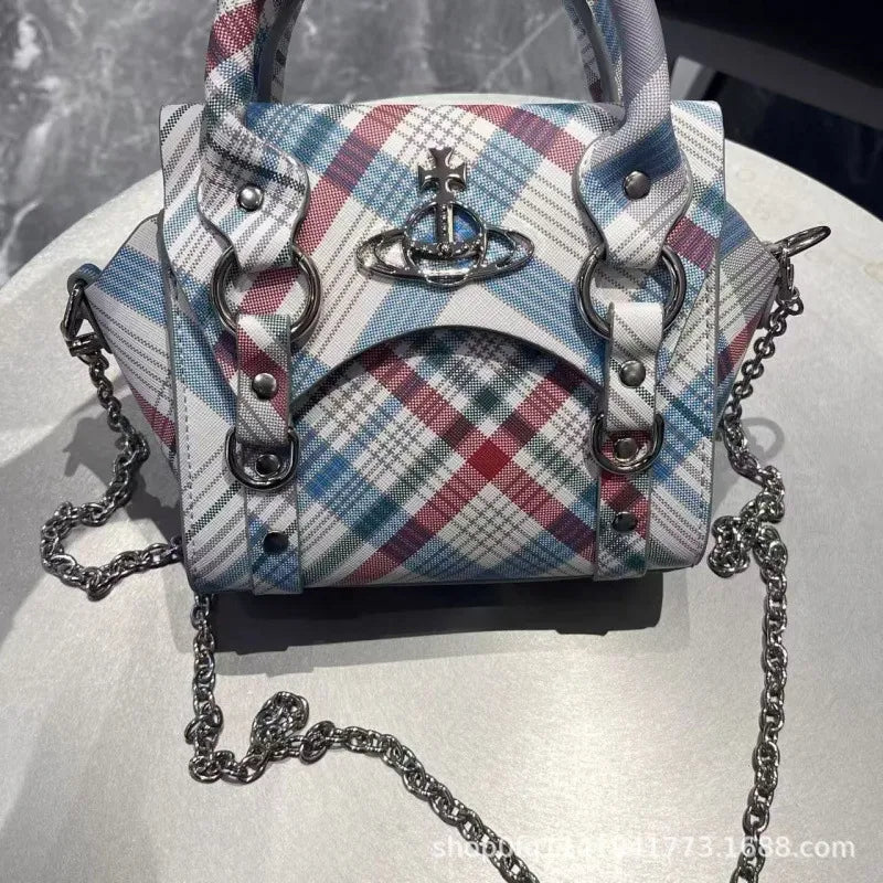 VW Punk Heritage Tartan Check Crossbody Flap Bag