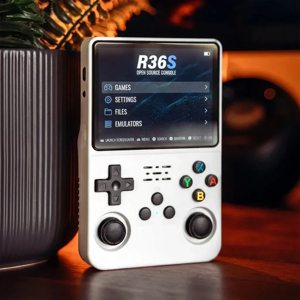 R36S Dual Joystick Handheld Game Console