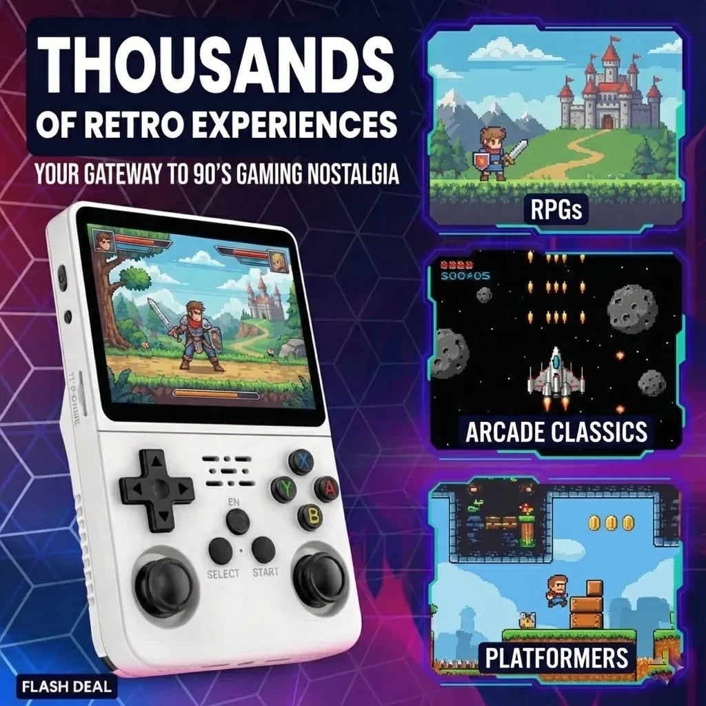 R36S Dual Joystick Handheld Game Console