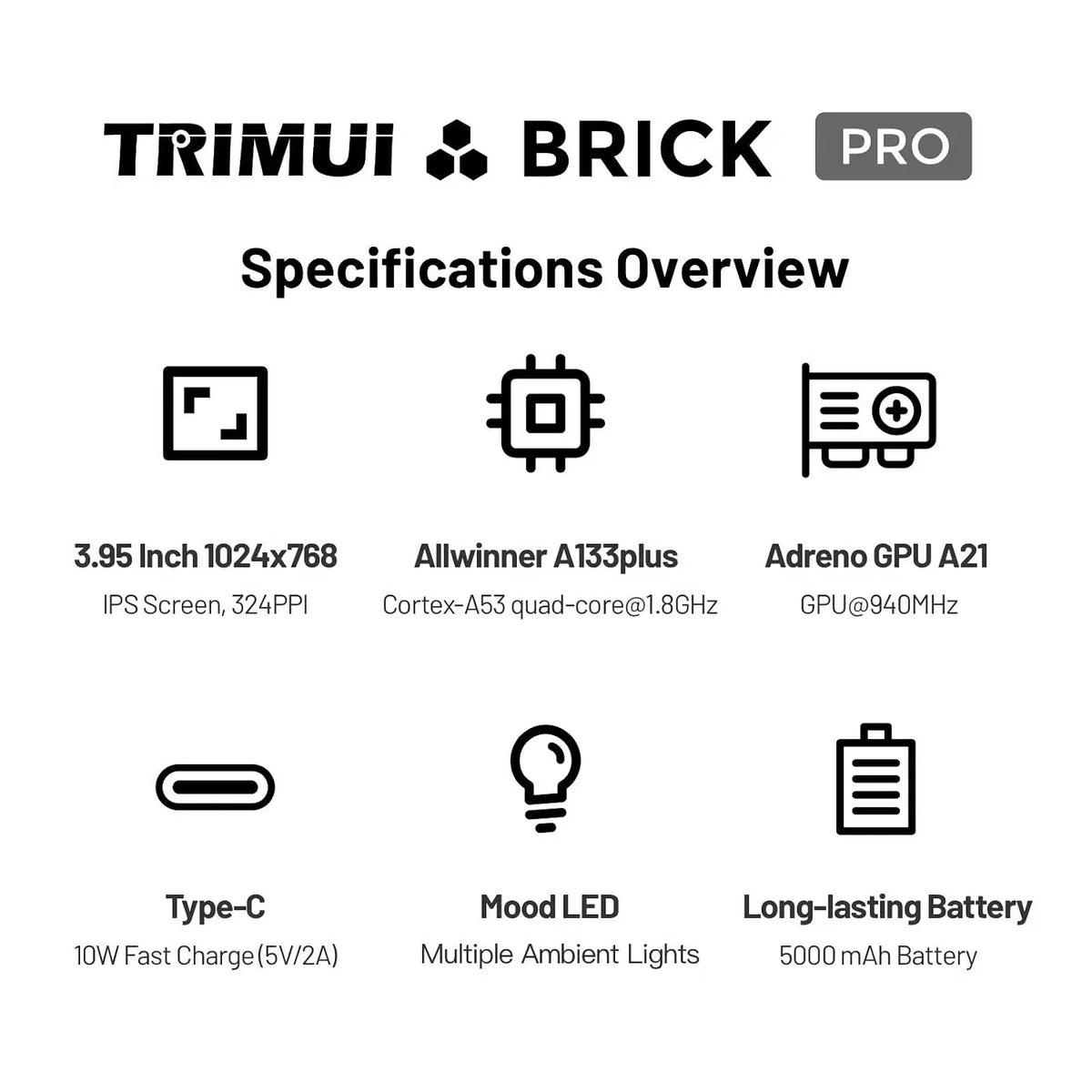 TRIMUI Brick Pro TC4070 Game Console