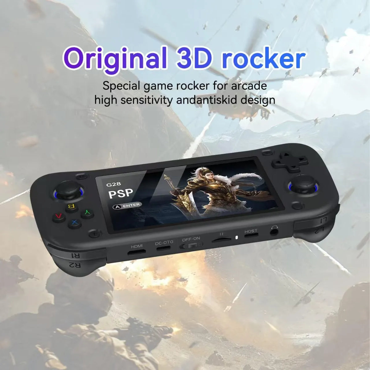 G28 Dual 3D Rocker Retro Handheld Game Console