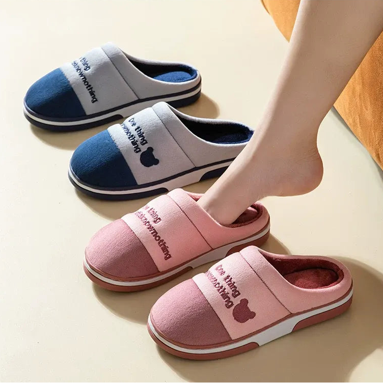 Cloud-Soft Thermal Fleece Anti-Slip Indoor Slippers