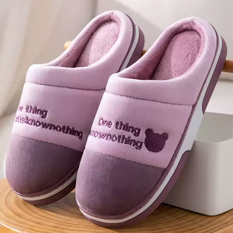 Cloud-Soft Thermal Fleece Anti-Slip Indoor Slippers