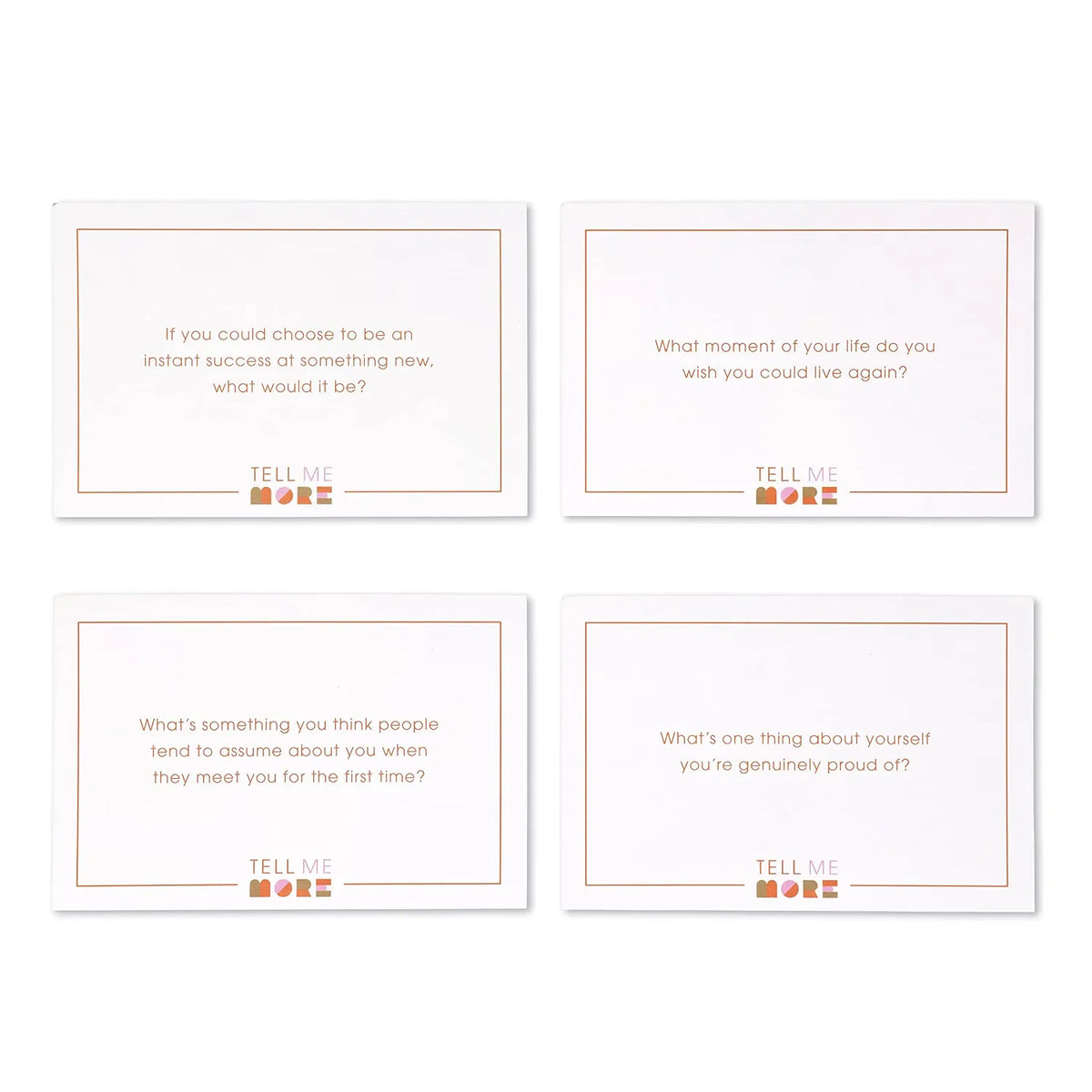 Tell Me More Conversation Starter Card Game